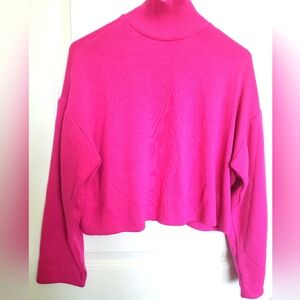 Zara Vibrant Pink Cowl Neck Sweater